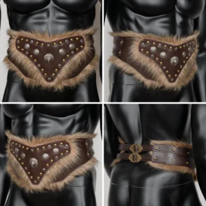 Cinturón Armadura Vikinga: Estilo Gótico y Punk