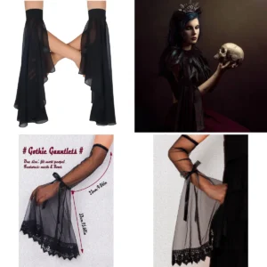 Guantes Largos Encaje Goth: Elegancia Oscura para Noches Inolvidables