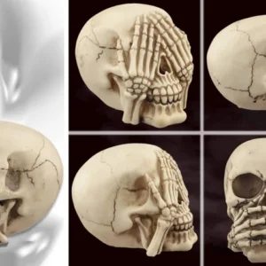 Trío de Calaveras "No Veo, No Oigo, No Hablo" - Decoración Impactante